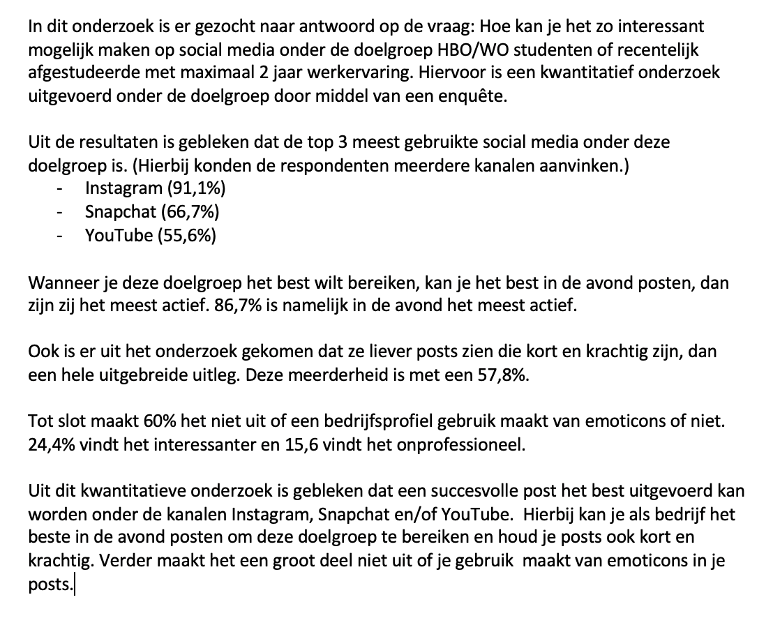 Voorbeeld conclusie